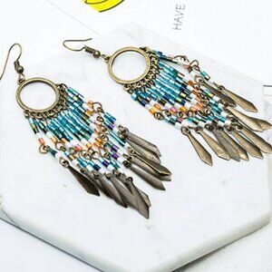 Y2K Vintage Ethnic Bohemian gypsy Water Drop Earrings festival